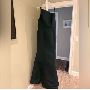 Hunter Green Amsale Lux Dress - Size 12